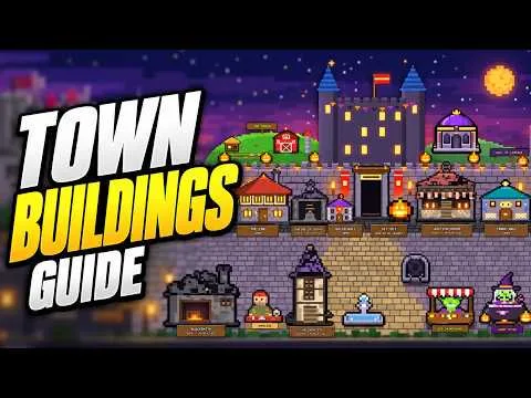 ALL TOWN BUILDINGS GUIDE in PIXEL LINEAGE (BLACKSMITH, RANCH, GUILD HALL, SHOPS) Roblox